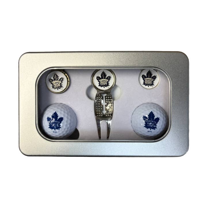 Deluxe Gift Tin Set Toronto Maple Leafs for wholesale by CaddyPro Golf Products Ltd.