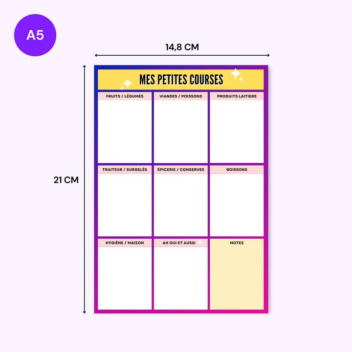 SUPERNOVA & CO - Wholesale Notepad - A5 Notepad: My Little Shopping π5