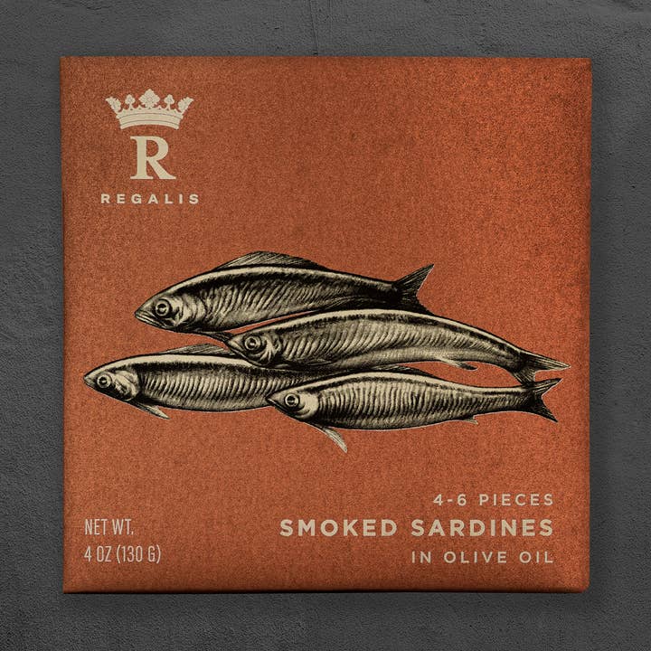 Regalis Foods - Wholesale Tinned Fish - Regalis Conservas, Smoked Sardines, 12/130g0