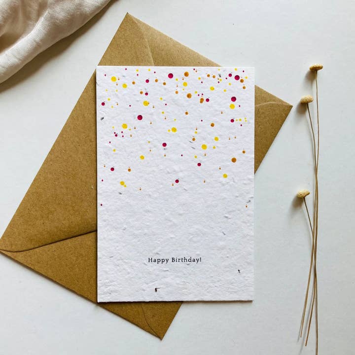 Einpflanzbare Geburtstagskarte | Samenkarte | Konfetti für den Großhandel von BlühWerk Papeterie OG