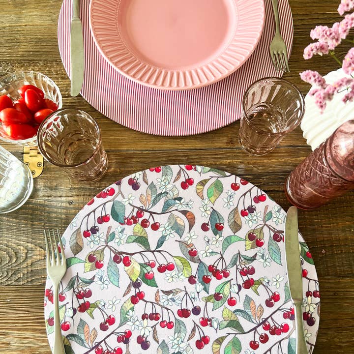 Bajo plato Cerase - Una colección de patrones simples para venta al por mayor de Misalù - Dress up your table