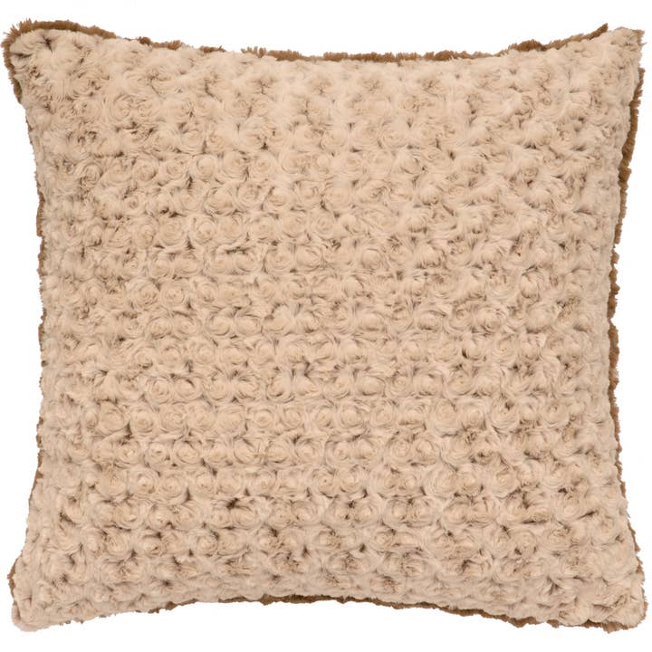 26"x26" Bella Rosebud Cuddle Fur - Euro for wholesale by Wooded River Inc