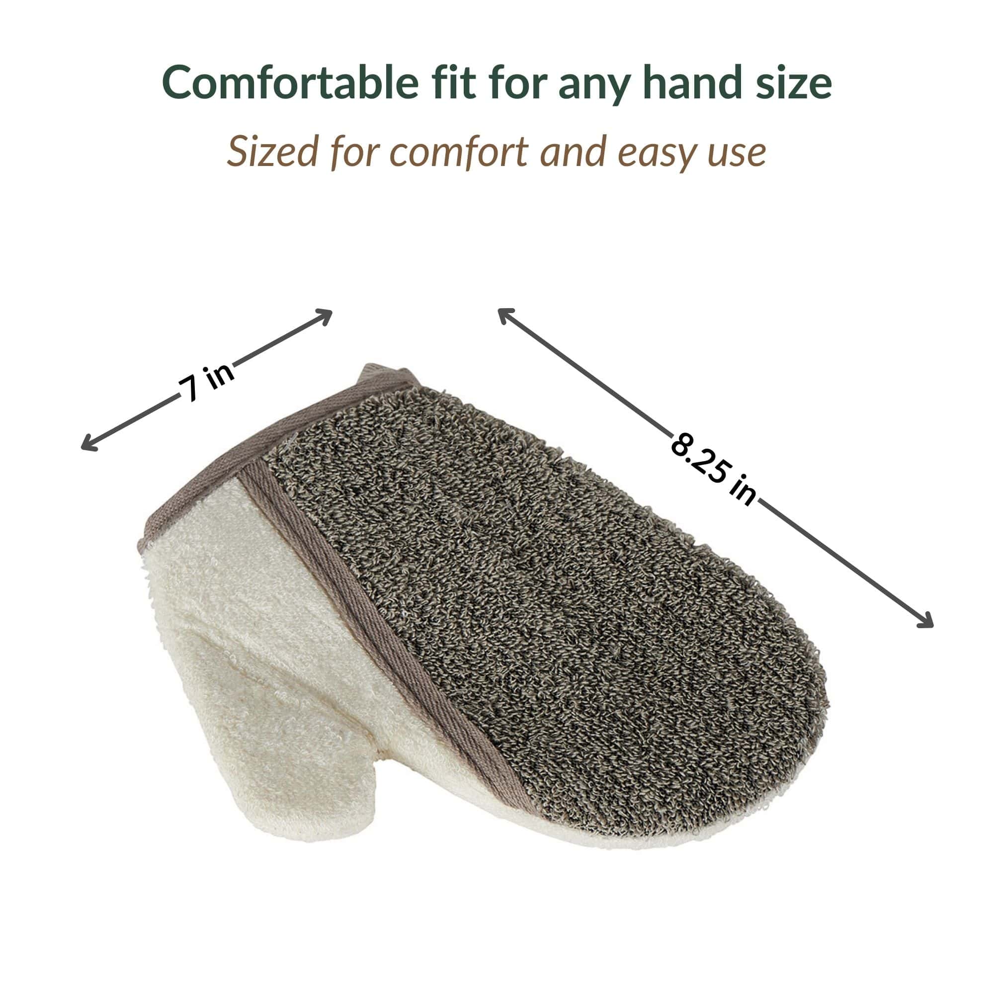 Evideco French Home Goods - Wholesale Exfoliating Gloves/Mitts - Body Scrubber Glove - Dual-Sided Exfoliating Mitt3
