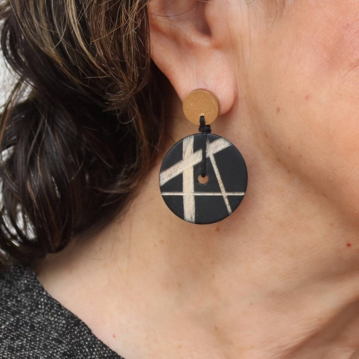 Sylca Designs - Wholesale Dangle Earrings - Black Alida Dangle Earrings1