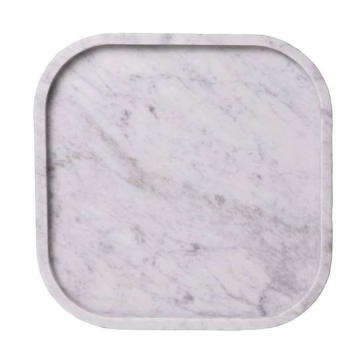 MARBLE SQUIRCLE TRAY | Carrara for wholesale by BEHR & CO.