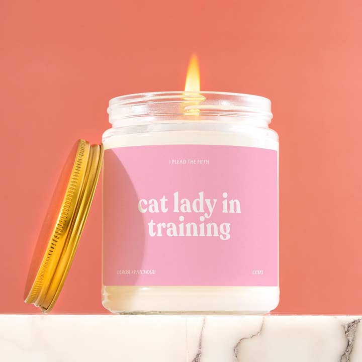 California Soy Wax Candle Cat Lady 9oz CC173 for wholesale by I Plead the Fifth