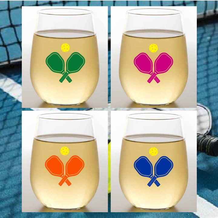 Wine-Oh! - Wholesale Wine Glass - PICKLEBALL Unbreakable Stemless TRITAN Plastic Wine Glasses