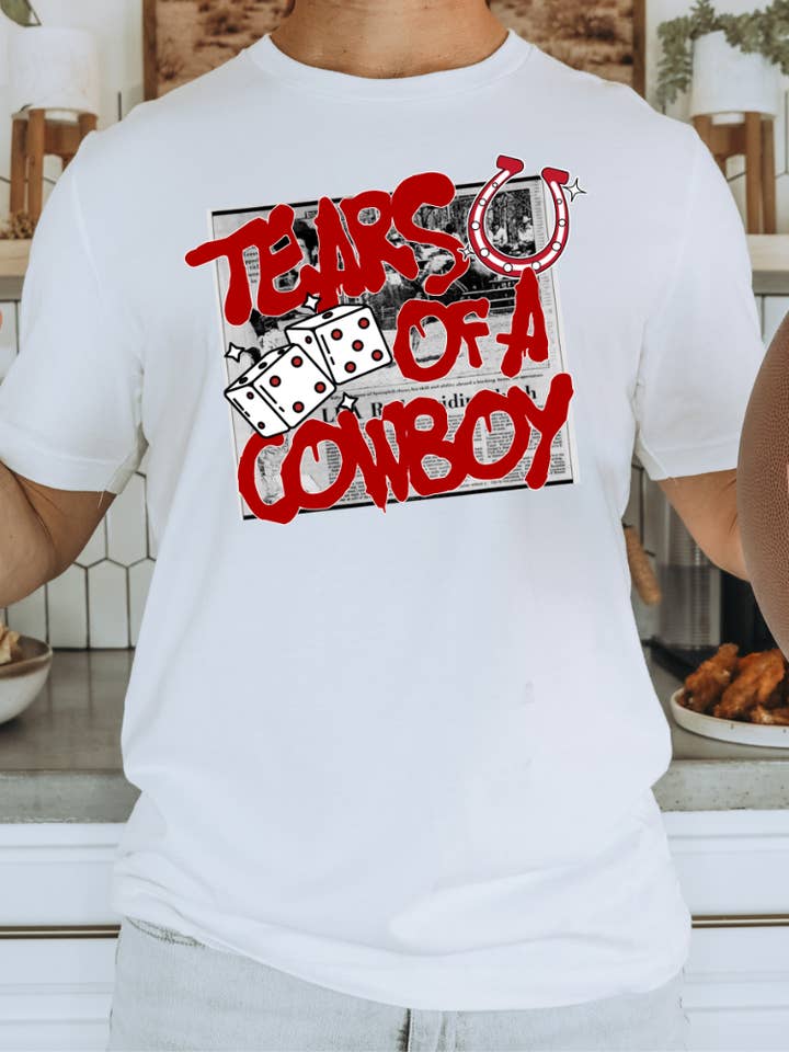 Larmes d'un cowboy t-shirt graphique adulte western pour la vente par Uncommon Label