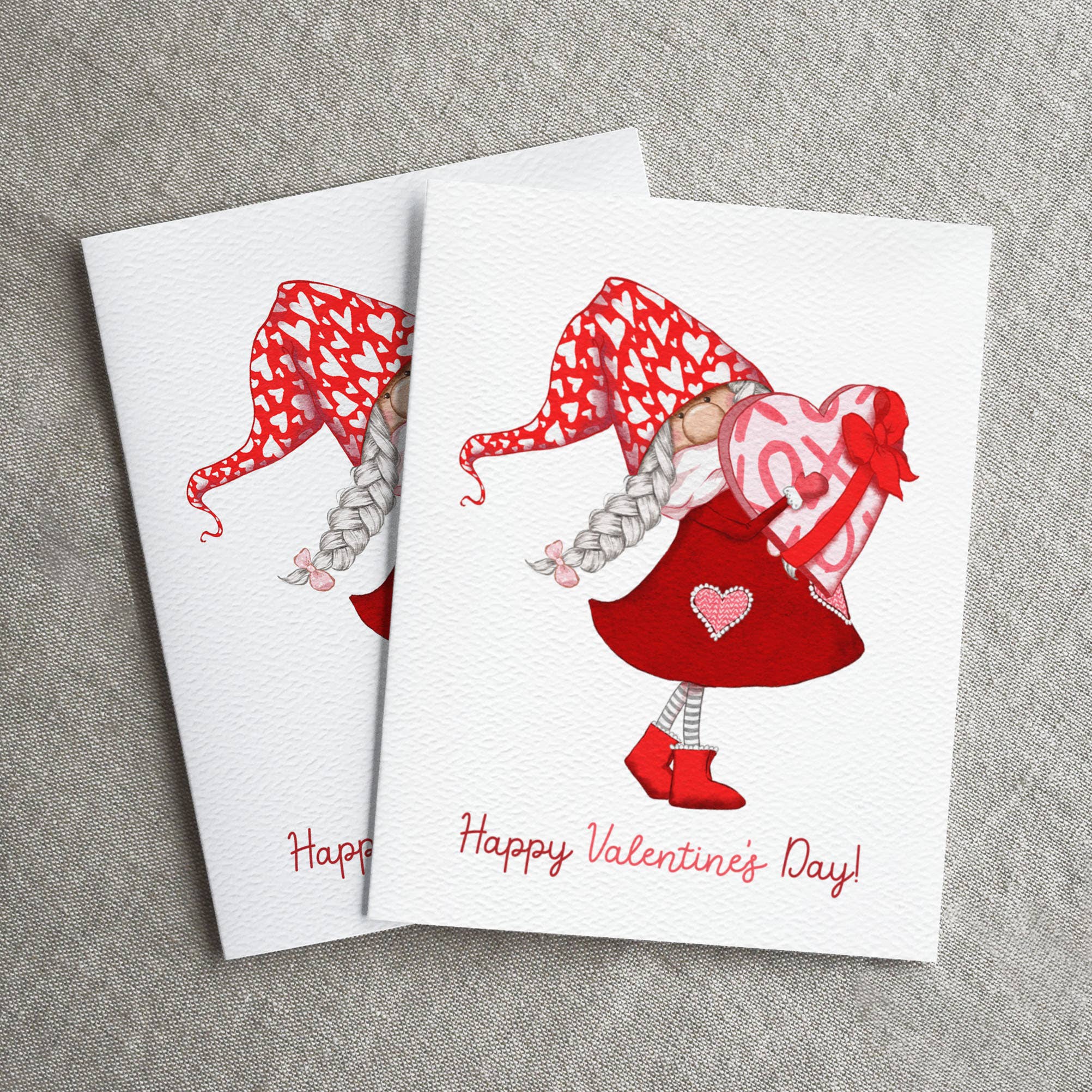 Blue Thistle - Wholesale Valentine's Day Card - Valentine's Day Gnome, Cute Happy Valentine's Day Card2