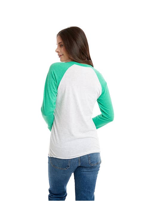 Total Apparel - Wholesale T-Shirt - Women's - Next Level 6051 - Unisex Triblend 3/4-Sleeve Raglan