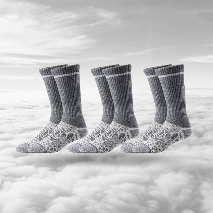 Merino Wool Cloud Crew Socks 3-Pack for wholesale by Strideline