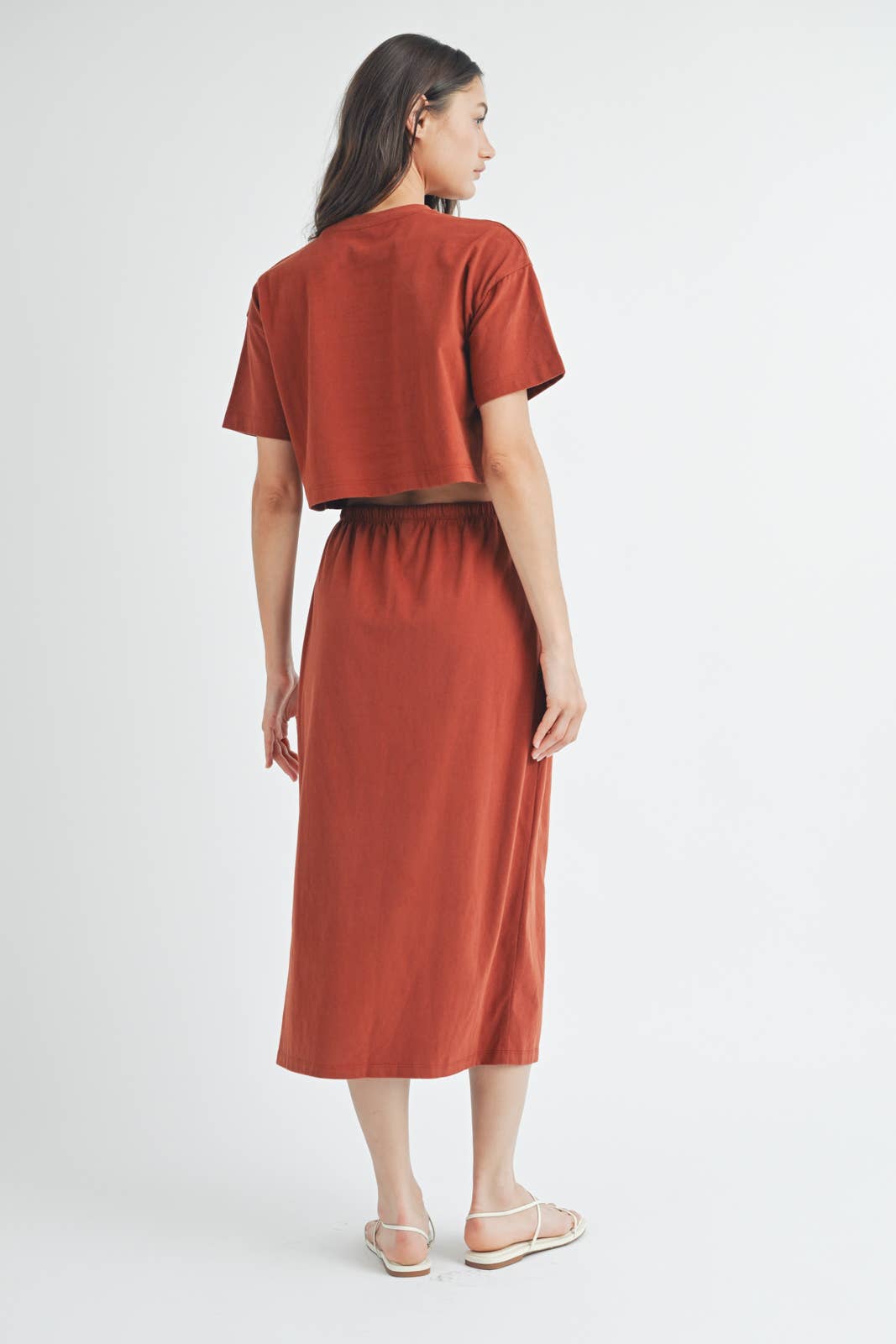 RUST COTTON TWO PIECE SET / WL24-8833 for wholesale on Faire2