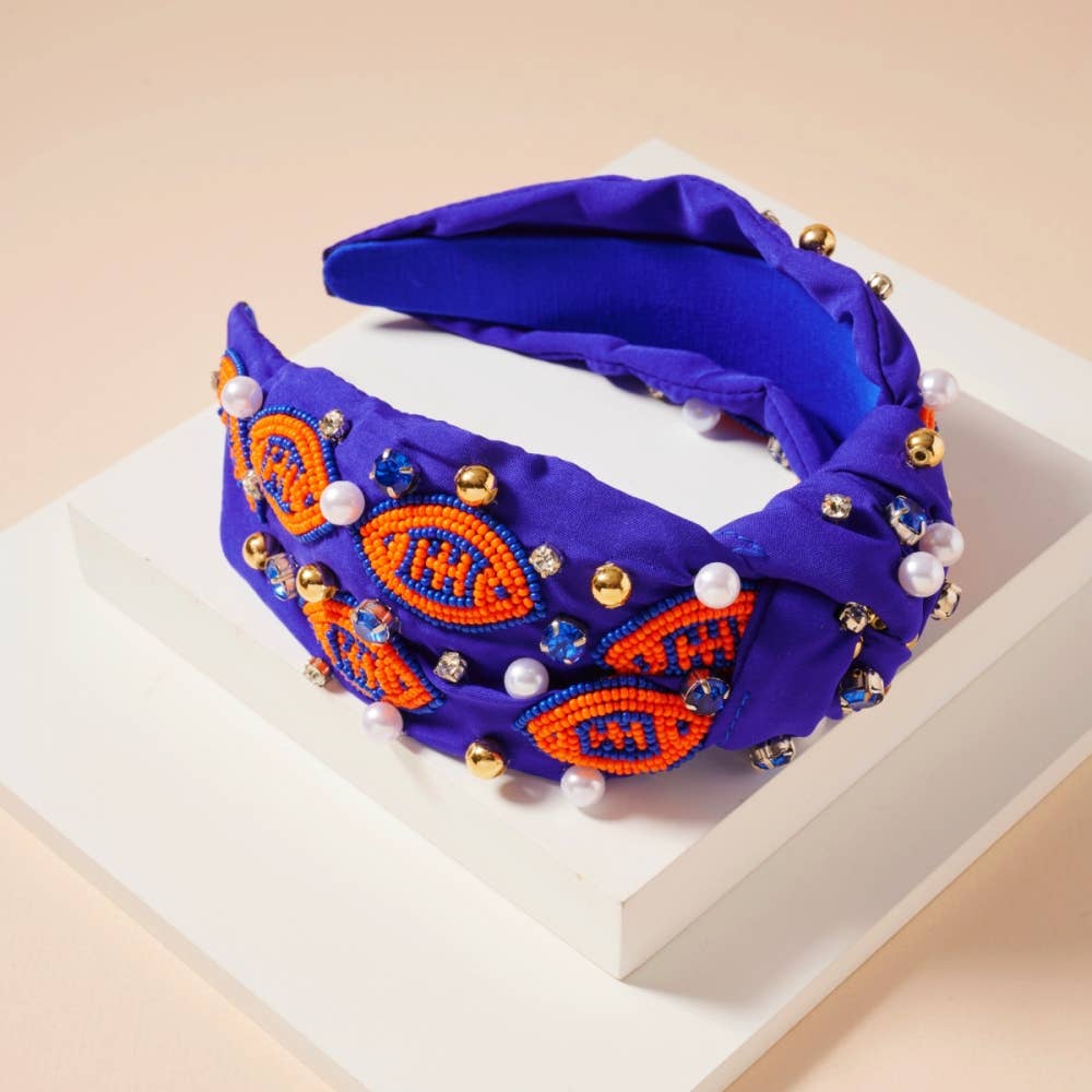 Frem - Wholesale Fashion Headband - Women's - Gameday Pearls and Seed Beads Headband25