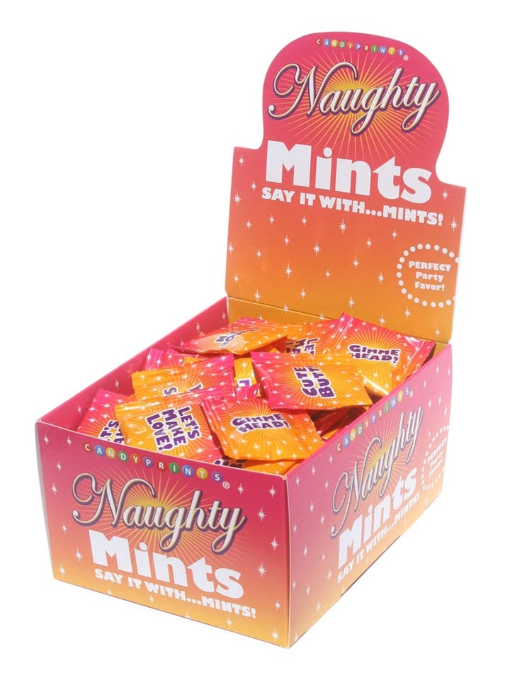 Naughty Mints - 100 Pack Display for wholesale by Little Genie Productions