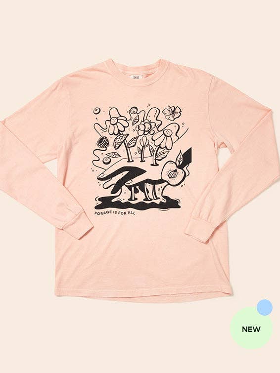 Forage Kombucha - Wholesale Screen Printed T-Shirt - Unisex - Long Sleeve Tee