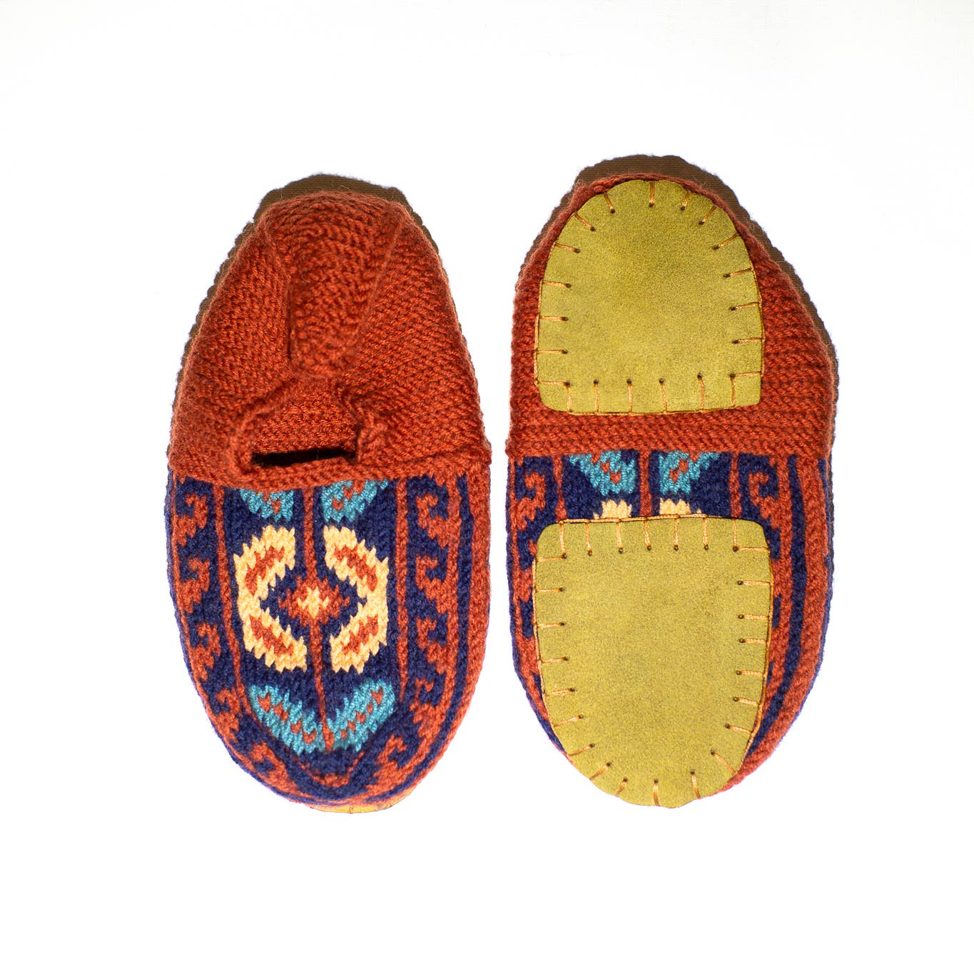 Azerbaijani Socks - Wholesale Sock Slippers - Women's - Adult Women's Slipper Socks : Burnt Orange (Individuals)0