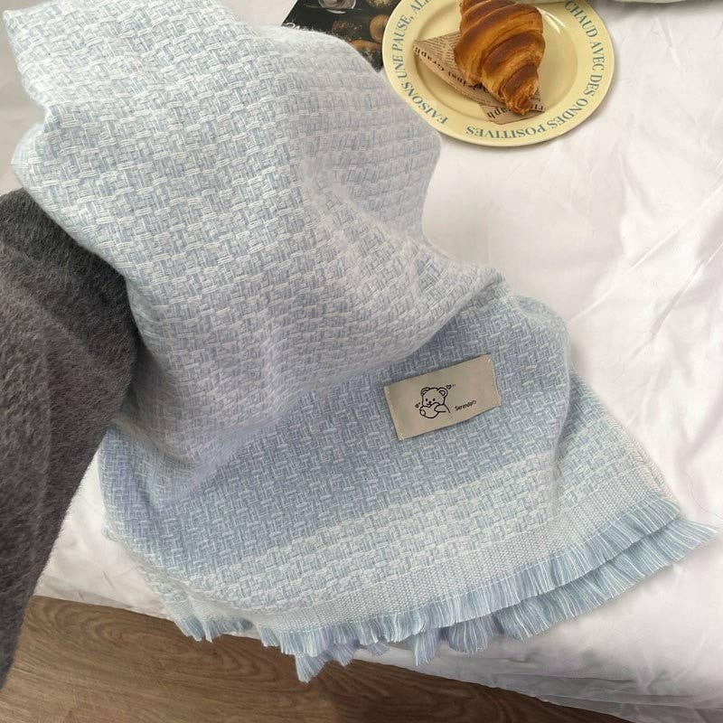 UZ Wholesale Store - Wholesale Scarf - Women's - Fashion Checker Fringe Scarf3