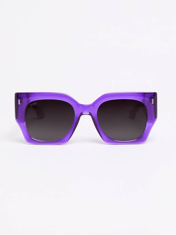 solglasögon Shiny bicolor lila/lila med vinröda linser för wholesale av TIWI