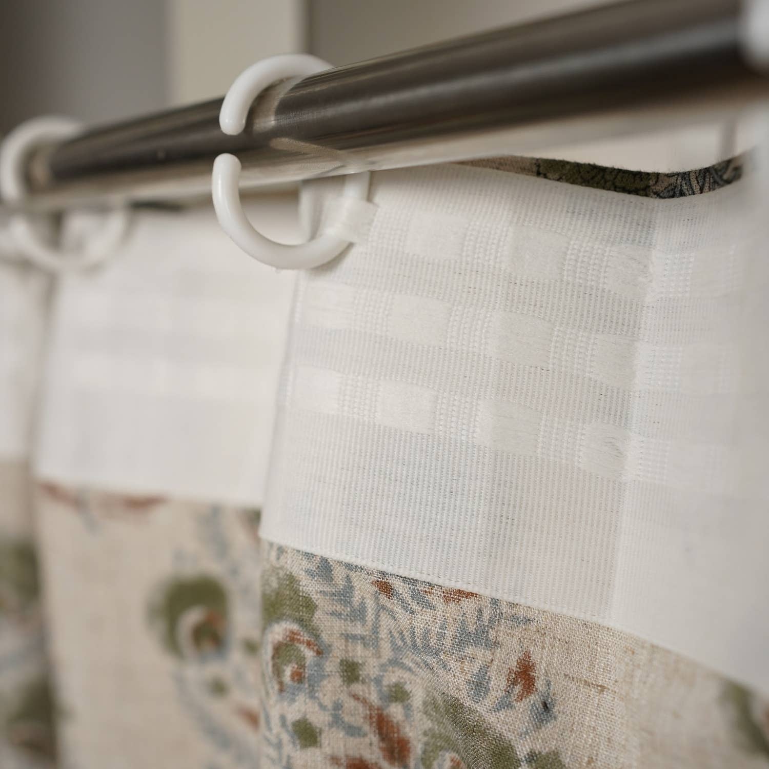 Fabdivine - Wholesale Curtain - Indian Hand Block Viscose Linen Ring Curtain- Mohini4