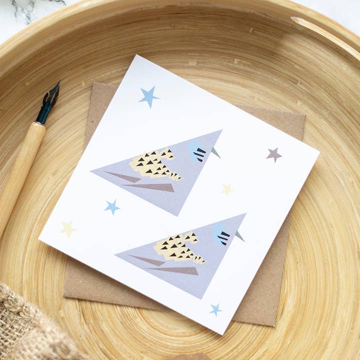 Small Christmas Cards -2 Turtle Doves for wholesale by Twenty Birds