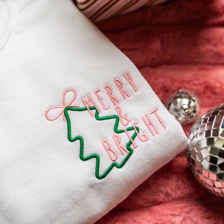 Bash - Wholesale Graphic Sweatshirt - Women's - Christmas Sweatshirt, Christmas Apparel, Embroidered