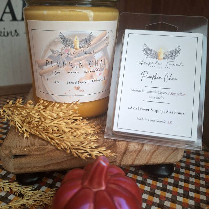 Angels Touch Candle Co. - Wholesale Jar/Filled Candle - Pumpkin Chai1