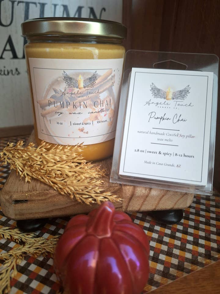 Pumpkin Chai for wholesale by Angels Touch Candle Co.