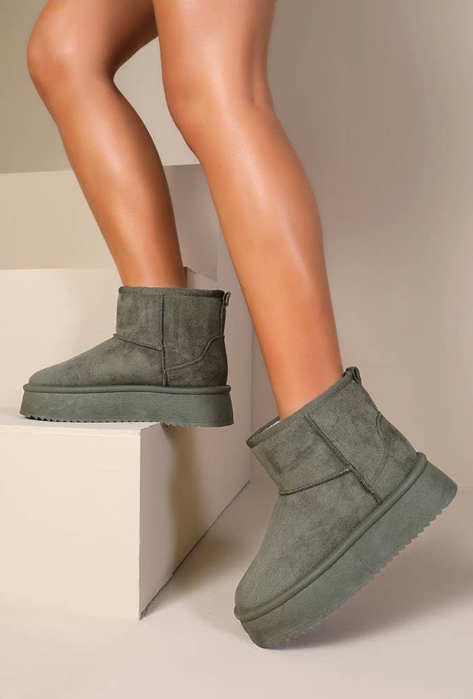 Joia Paris - Wholesale Booties - Women's - PU-13 high lined wedge boots0