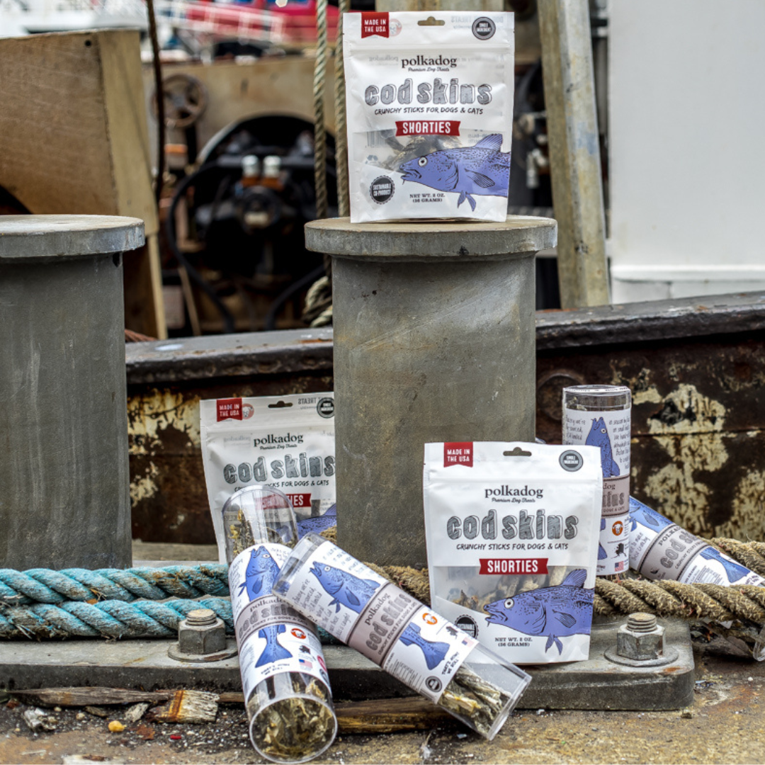 Polkadog - Wholesale Pet Treats - Dog - Cod Skins - 2.5oz Tube - Dog Treats2