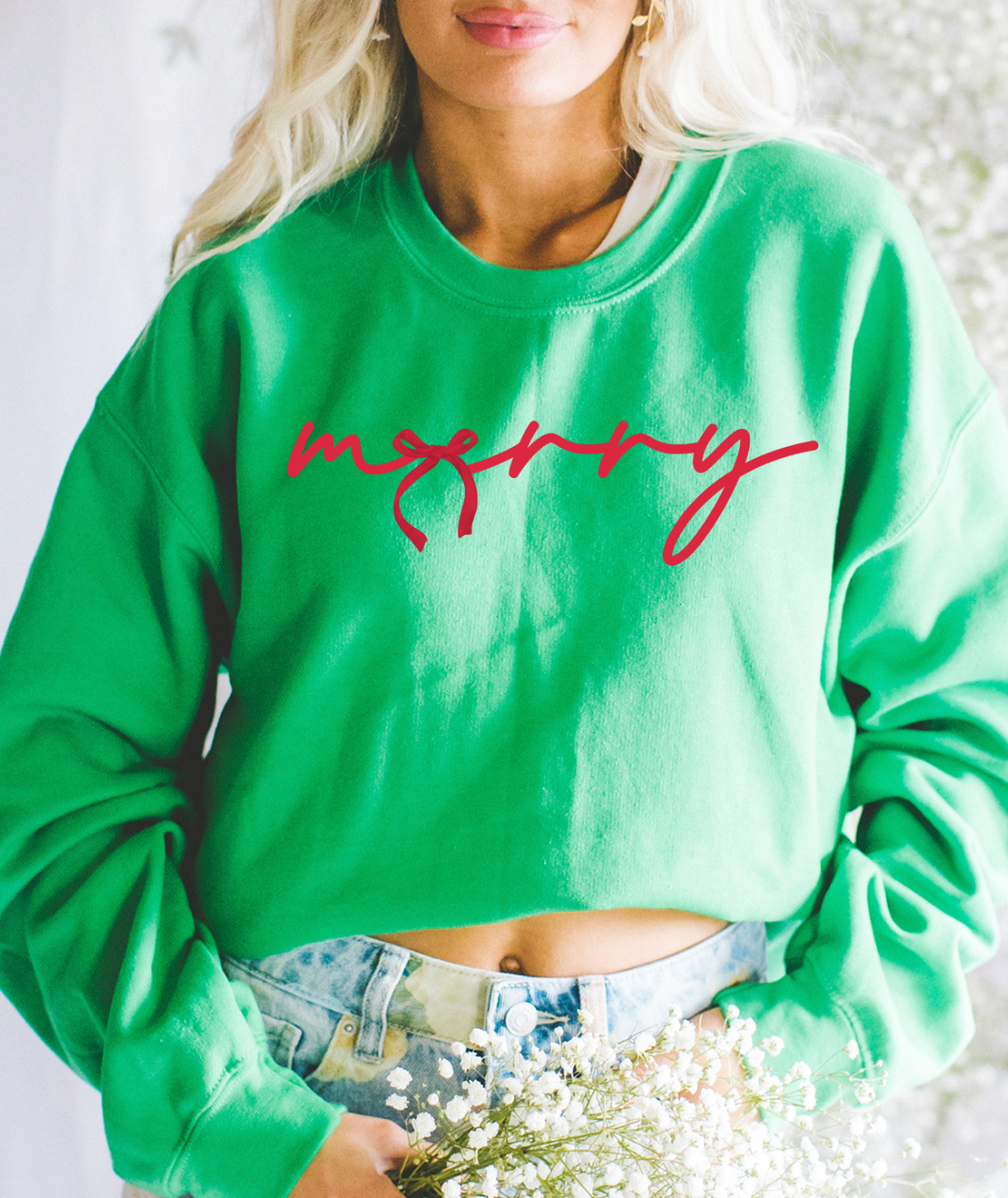 THE LATTIMORE CLAIM - Vente Sweat-shirt à imprimés – femme - Nœud rouge Joyeux Noël - Plusieurs options de couleur2