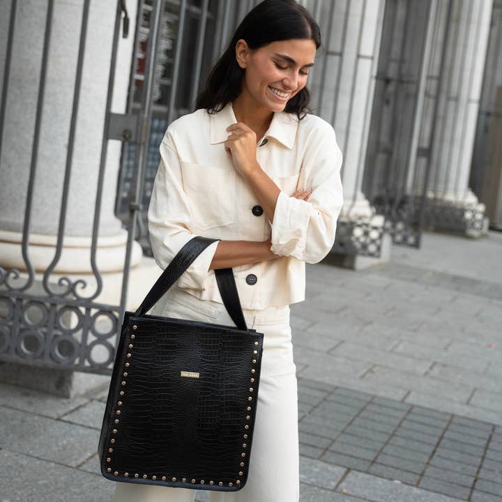 THE CODE - Wholesale Shoulder Bag - Women's - SHOPPER SAGRARIO BLACK2