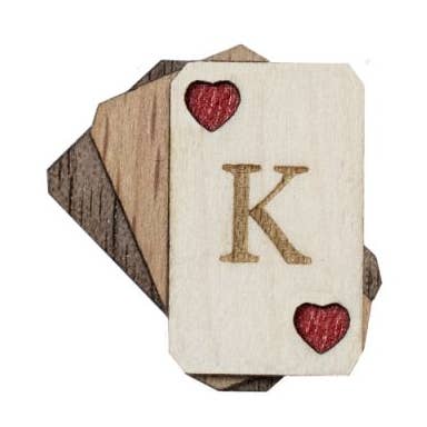 König der Herzen Brosche für den Großhandel von Bewooden