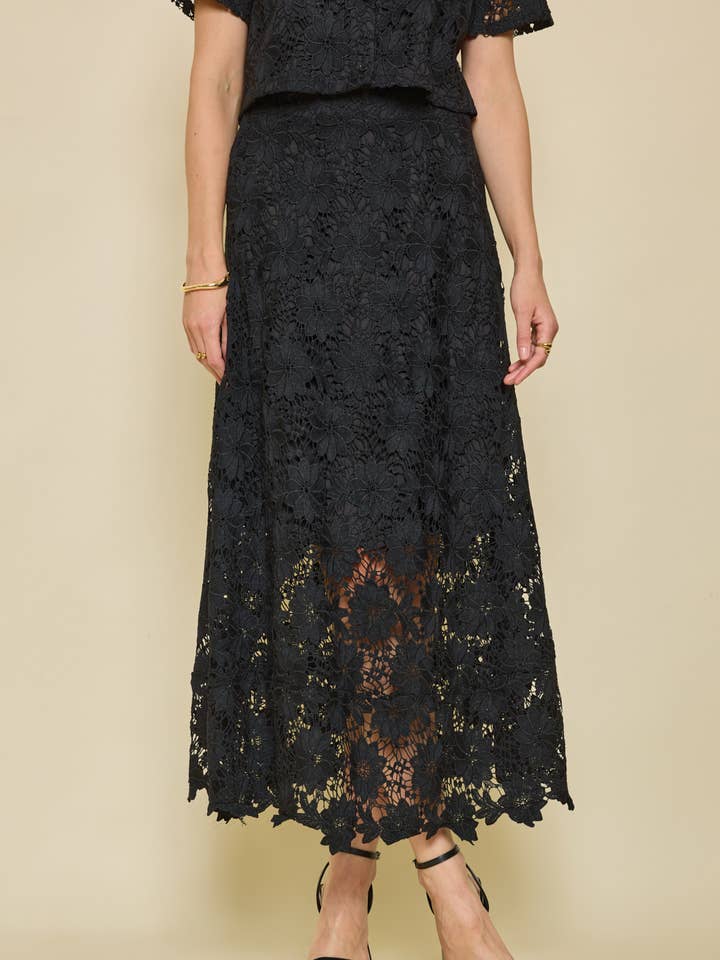 Gonna lunga in pizzo floreale - 2622 per la vendita all'ingrosso da parte di Frime