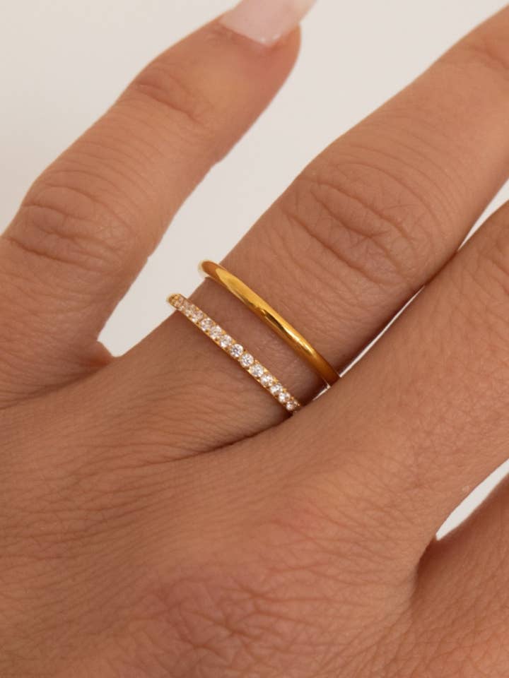 Estie Ring | Gold for wholesale by JacqMaria Jewelry