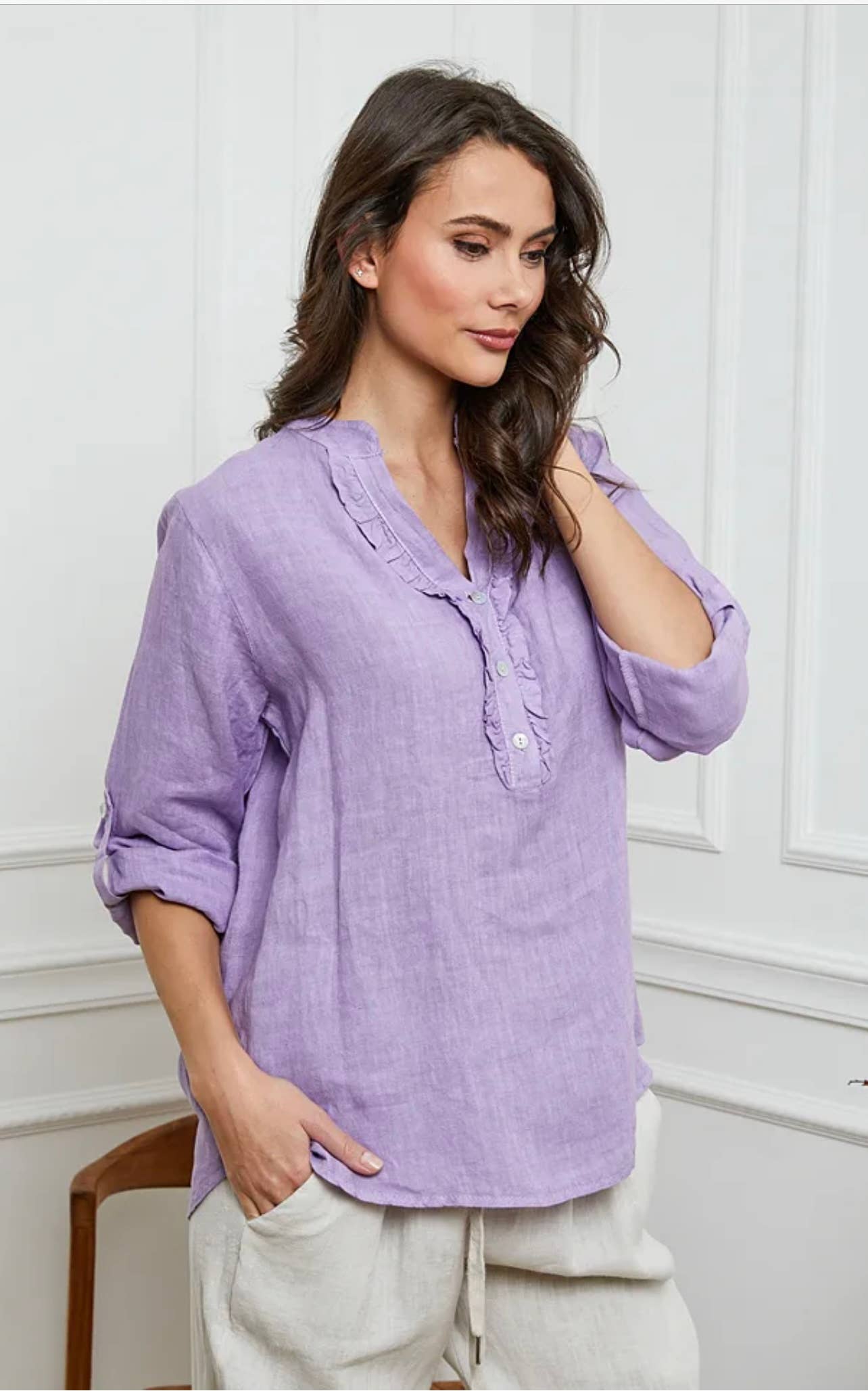 LÉA & LUC – wholesale Blus - Dam – Blus i 100 % linne REF. 664947