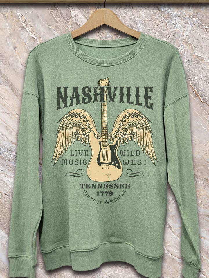 SPT-SS-187-C1_Nashville Sweatshirt voor wholesale door SP Tops, Inc.