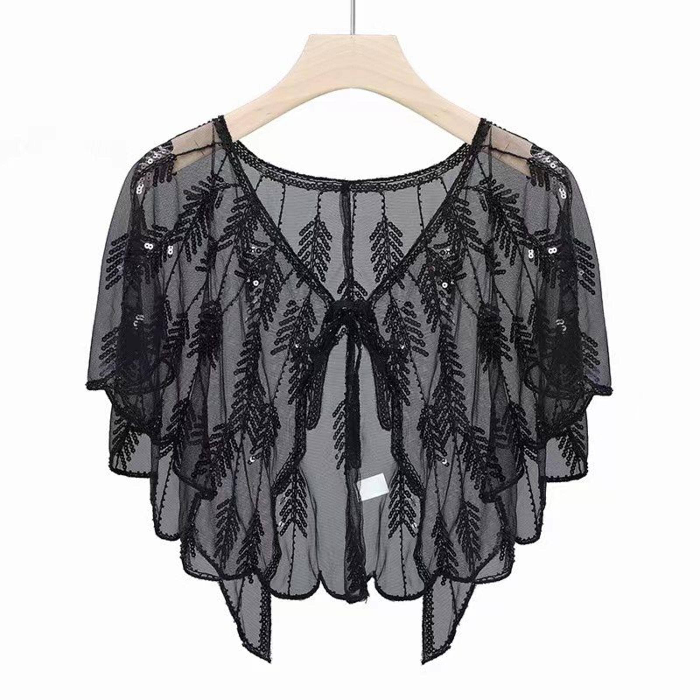 SAACHI - Wholesale Capelet - Women's - Mesh Sequin Capelet8