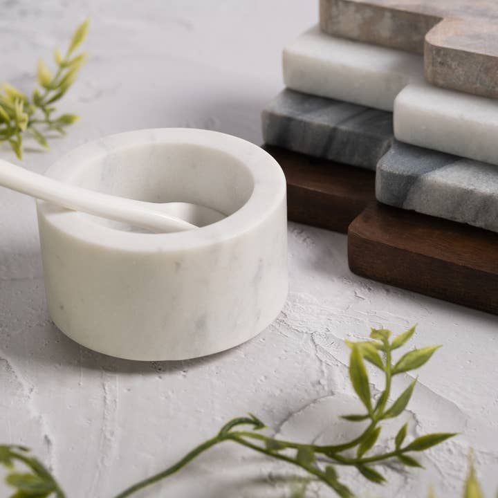 Made Market Co. – Tábua de queijos por atacado – Conjunto de mini placa de mármore e madeira11