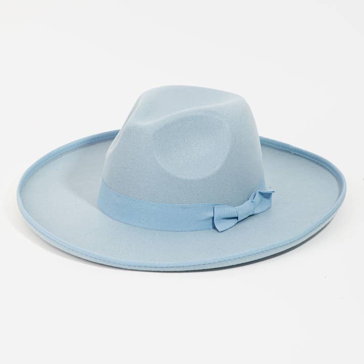 Ribbon Bow Tie Fedora Hat for wholesale by Collections by Fame Accessories