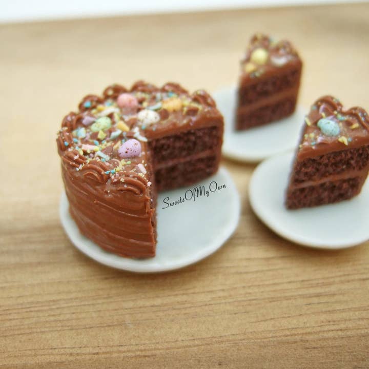 Miniature Double Chocolate Cake with Crushed Mini Eggs for wholesale by Sweetsofmyown