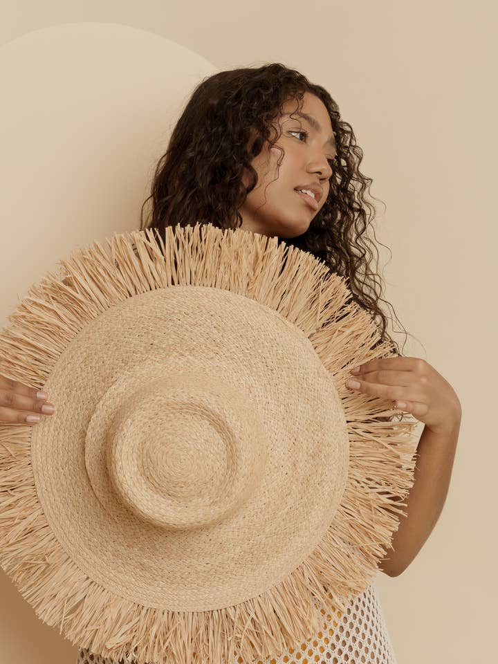 Aruba Oversized Seagrass Hat for wholesale by Gyal Bashy