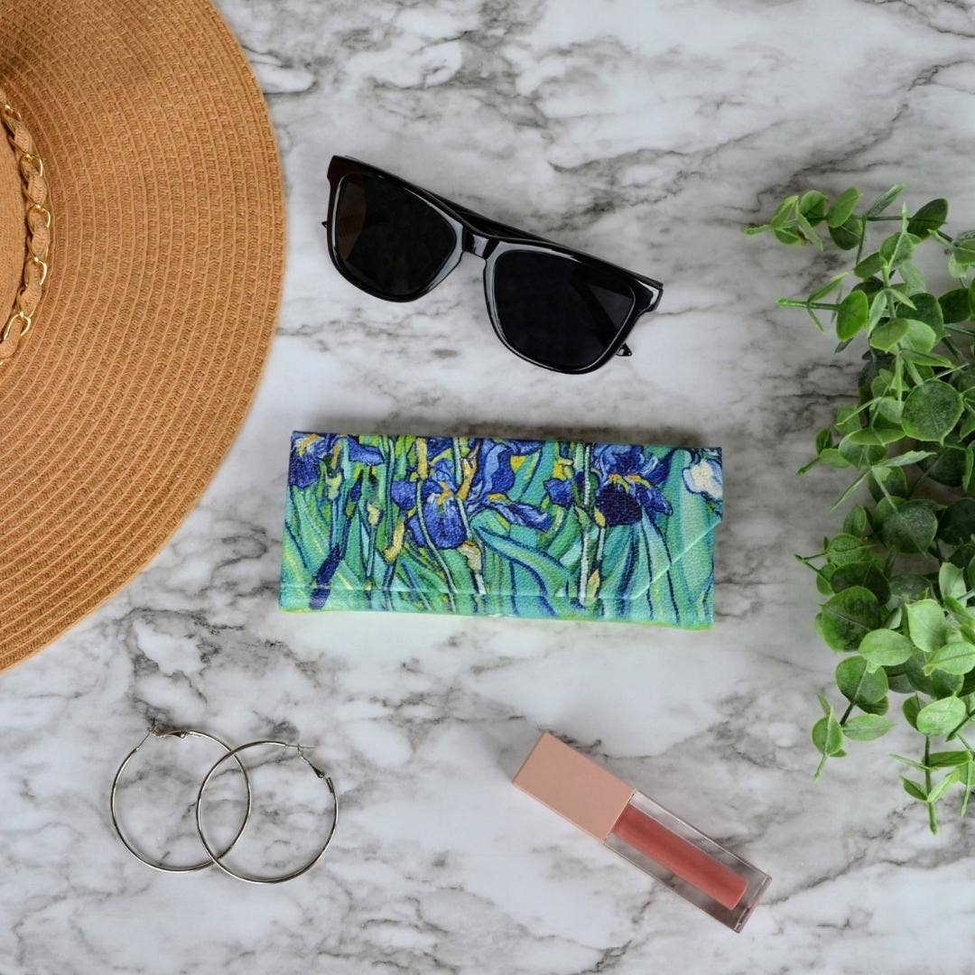 Monarque - Vente Étui et rangement pour lunettes – femme - Étui à lunettes et lunettes de soleil Van Gogh Iris en cuir vegan4