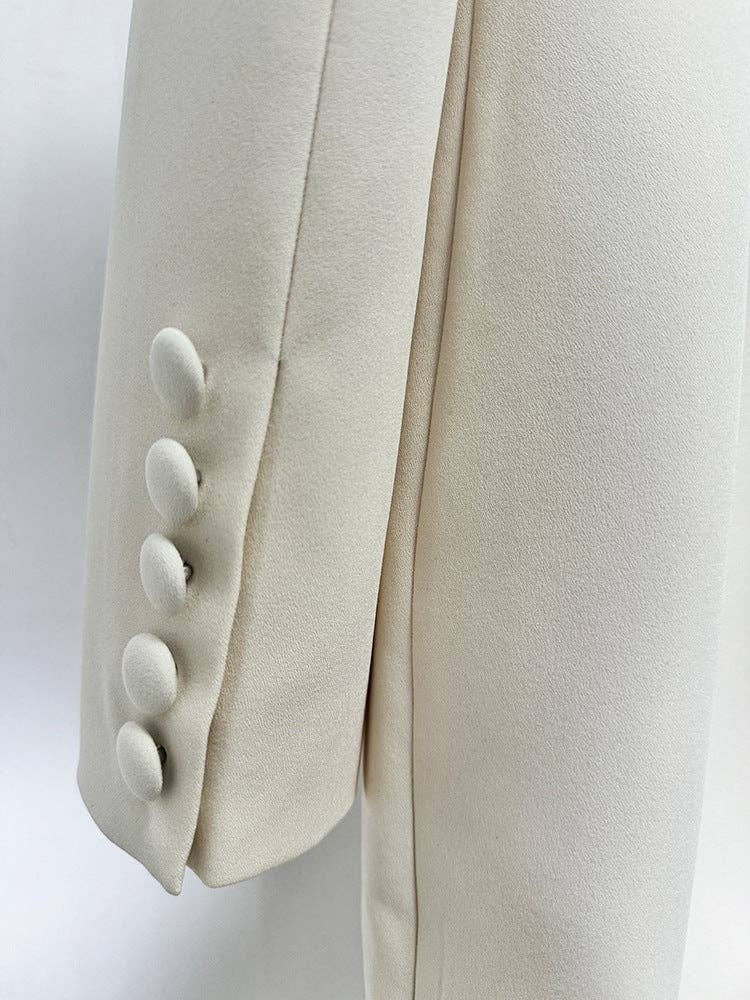 Elfenben Pärlor Diamantkrage Klänning för wholesale på Faire10