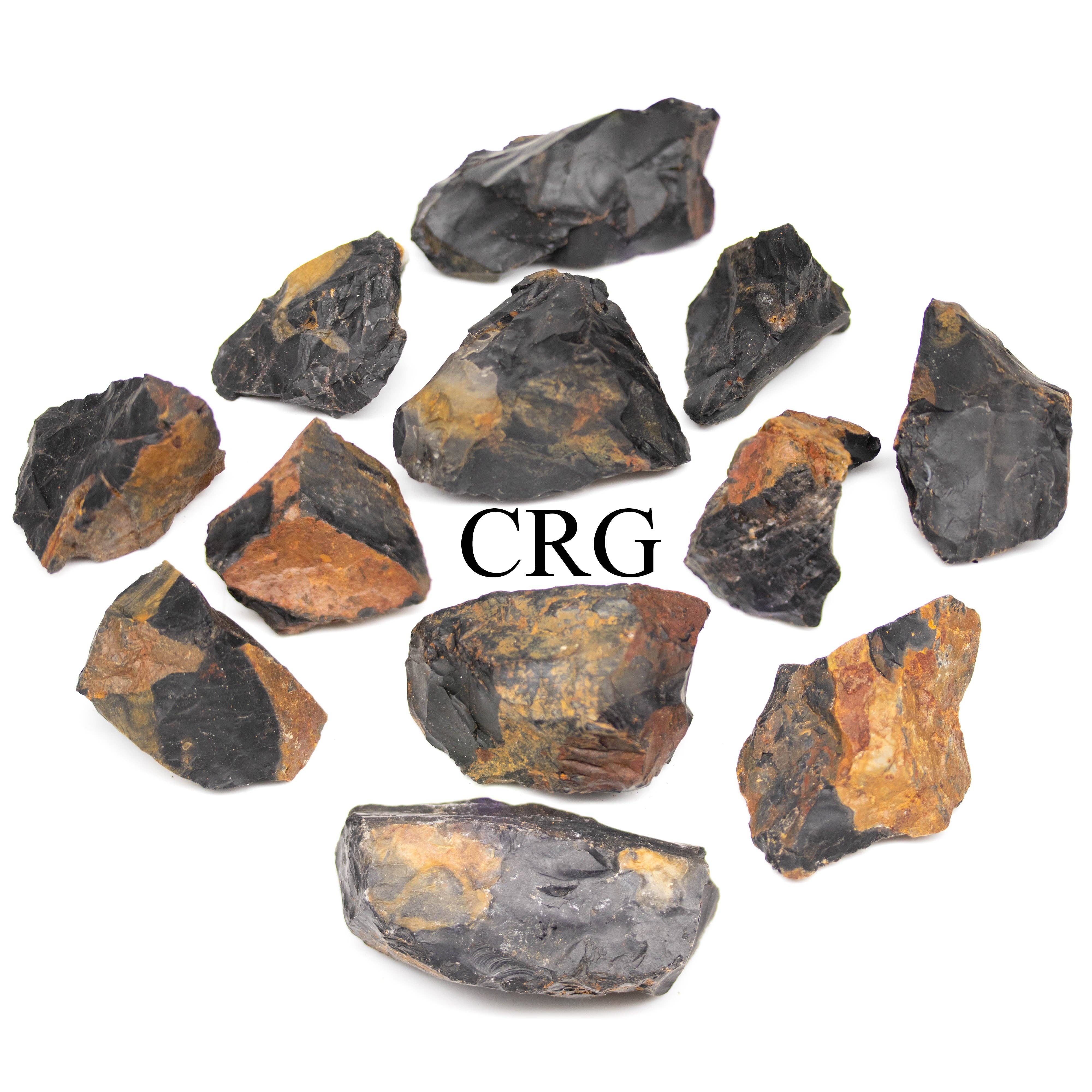Crystal River Gems LLC - Vente Pierre et cristal de spiritualité - LOT DE 1 KILO - Onyx noir brésilien brut (1 à 2 pouces) AVG0