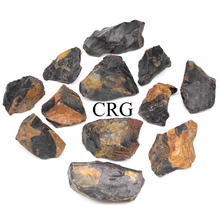 1 KILO LOT - Rough Brazilian Black Onyx (1.0" - 2.0") AVG for wholesale by Crystal River Gems LLC