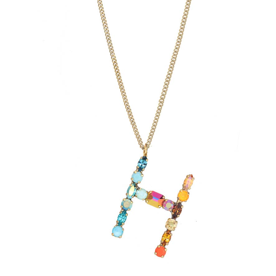 TOVA - Wholesale Pendant/Charm Necklace - Monograms in Neon Necklace37