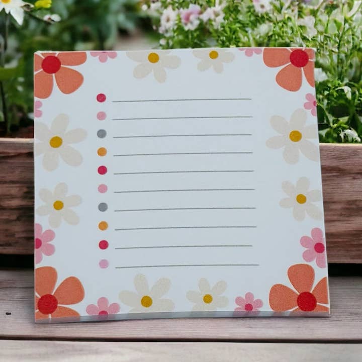 Nota adhesiva forrada con flores 3x3 para venta al por mayor de Planty'tude