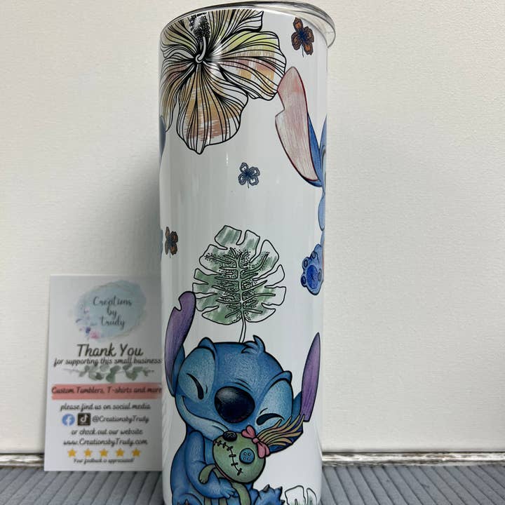 Tropical alien tumbler for wholesale by Creations by Trudy