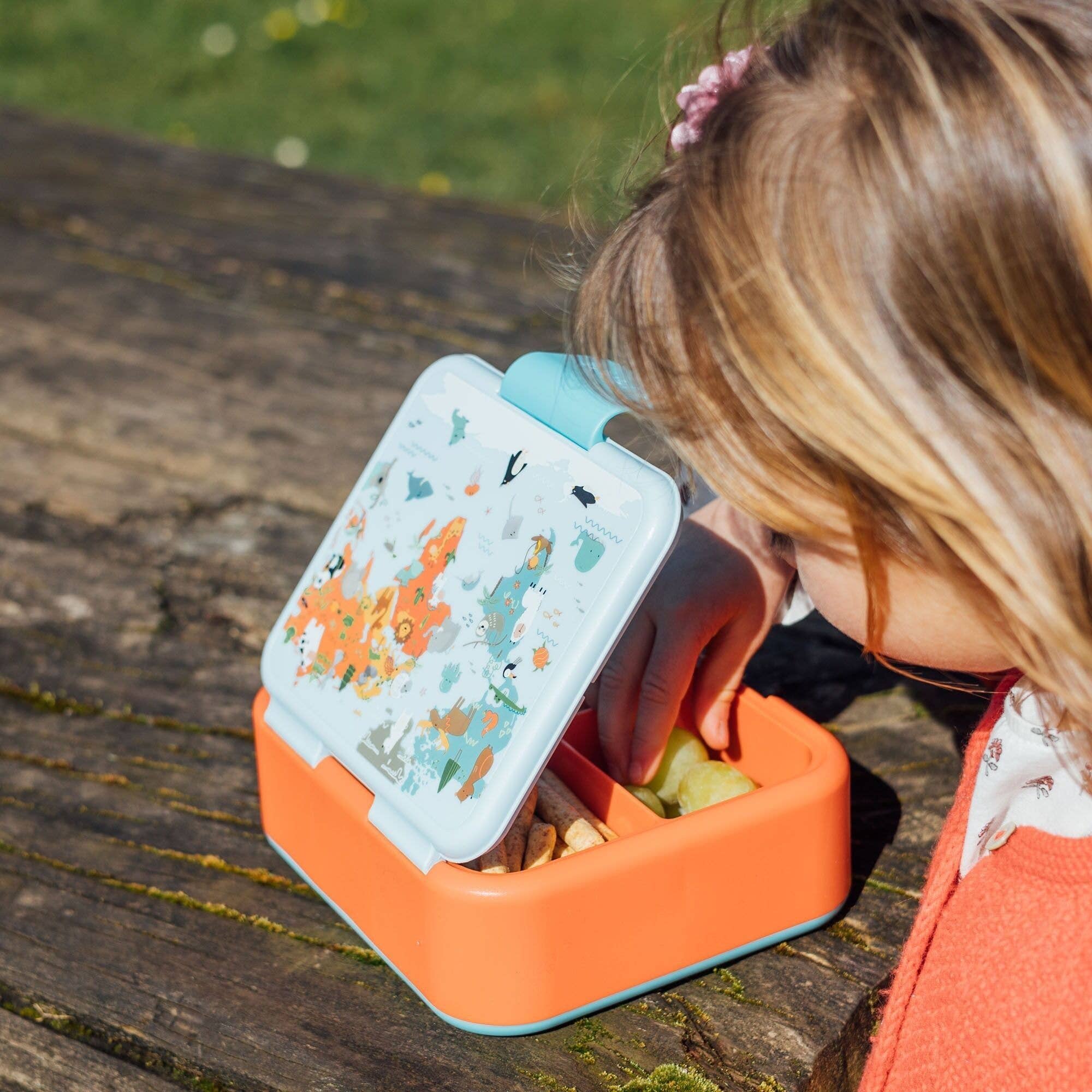 QUOKKA - Wholesale Snack Pack - Kids & Baby - QUOKKA KIDS TWIST LUNCHBOX MAP OF LIFE1