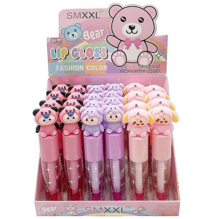 Diacly – wholesale Lip-gloss – 24pk Fashion Color Teddy Girl Lip Gloss1